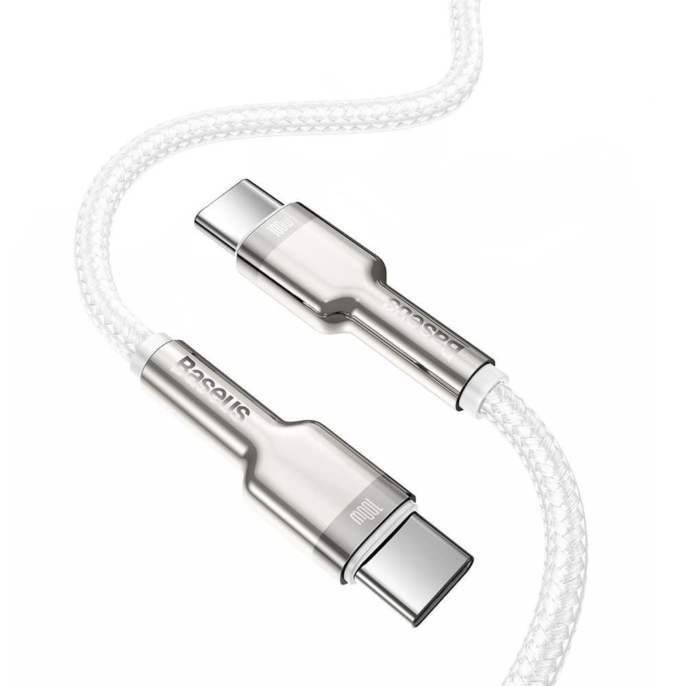 Baseus Datový kabel Cafule Series Metal CATJK-C02 Type-C 100W 1m Bílý - náhled 3