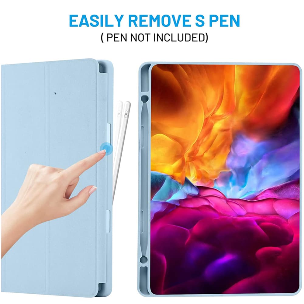 Techsuit Flex Trifold držák pera Samsung Galaxy Tab S6 Lite Nebesky modrá - náhled 3