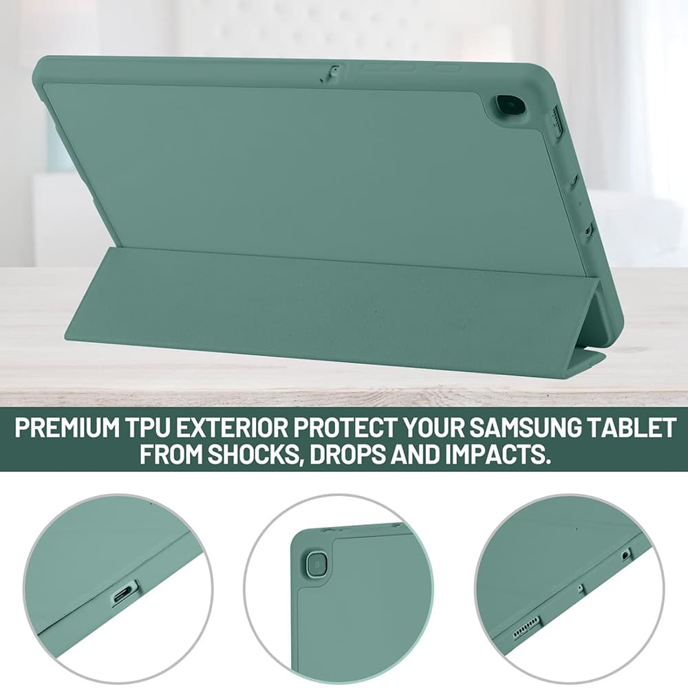Techsuit Flex Trifold držák tužky Samsung Galaxy Tab S6 Lite Zelený - náhled 3