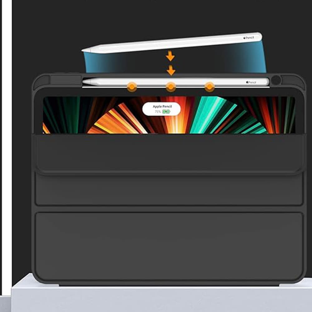 Techsuit Flex Trifold s držákem tužky Xiaomi Pad 6 Pad 6 Pro černý - náhled 3