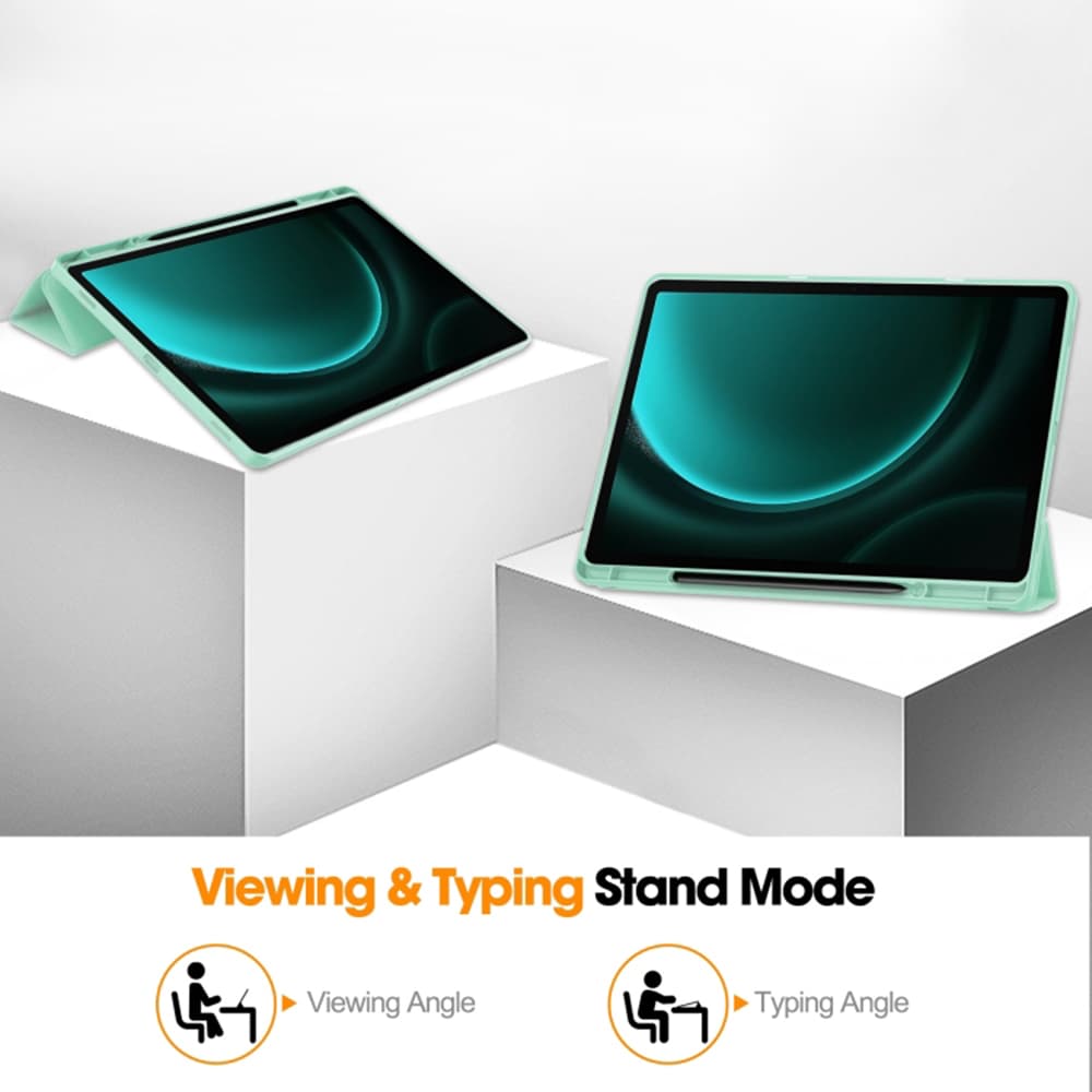 Techsuit Flex Trifold držák tužky Samsung Tab S9 Plus S10 Plus Růžový - náhled 3
