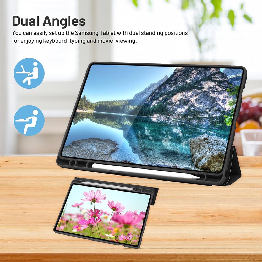 Techsuit Flex Trifold Samsung Galaxy Tab A9 Plus Černá - náhled 3