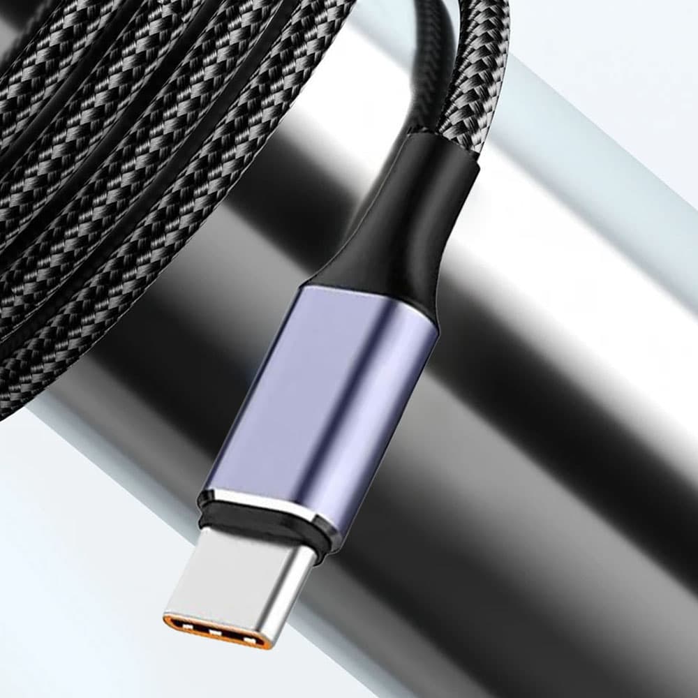 Techsuit Datový kabel PCB018 USB-A na Type-C 100W 1m Černý - náhled 3