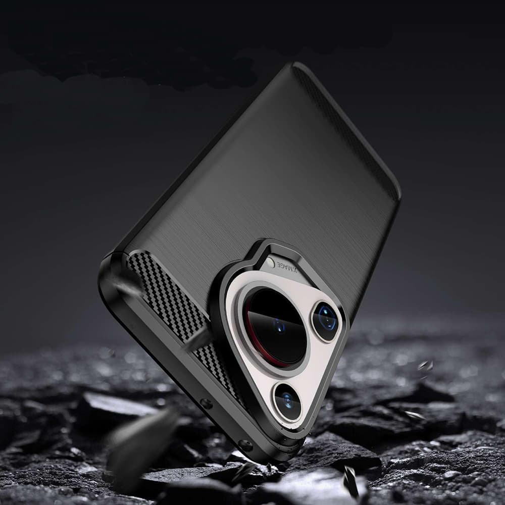 Pouzdro Techsuit Carbon Silicone Huawei Pura 70 Ultra černé - náhled 3