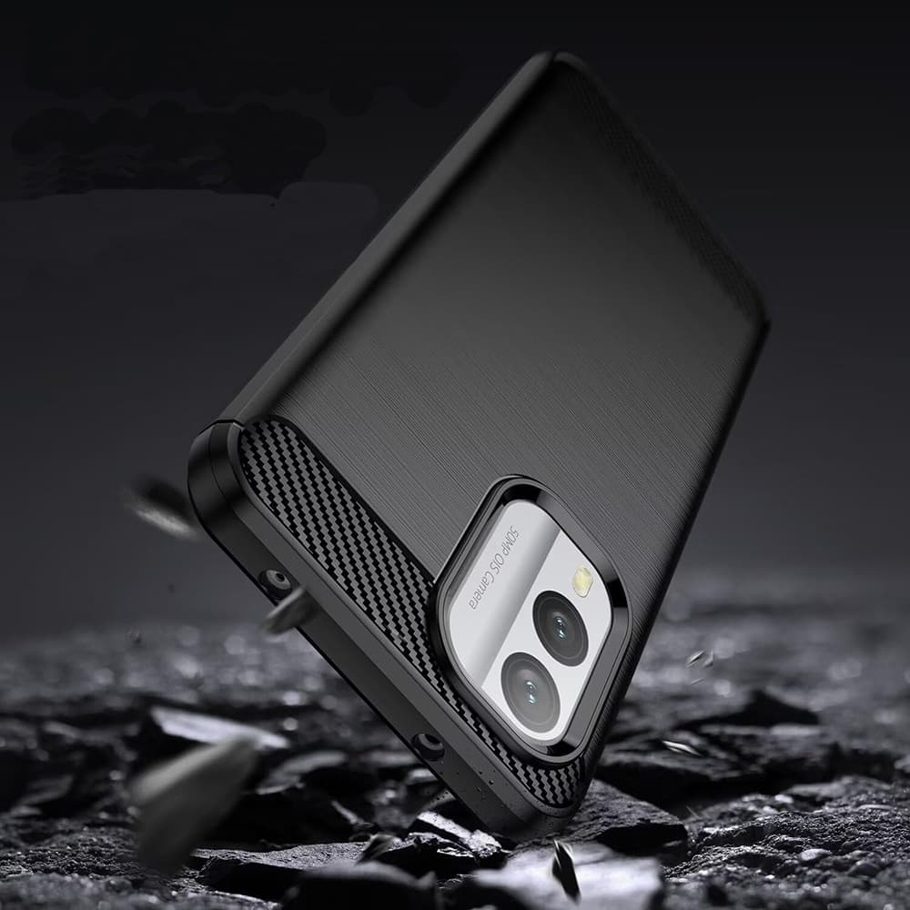 Techsuit Karbon Silikon Kryt Nokia X30 Černý - náhled 3