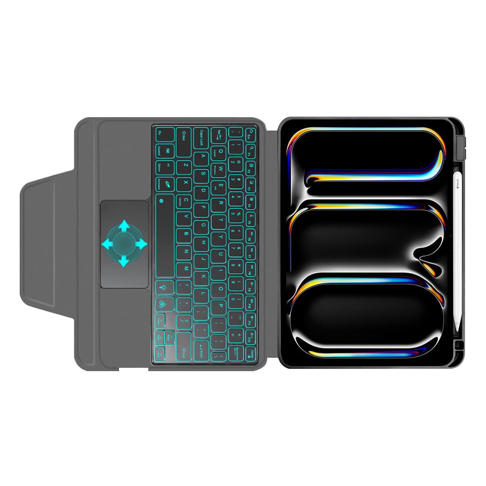 Techsuit KeyTab Pro RGB klávesnice iPad Pro 11 2024 2025 Černá - náhled 3