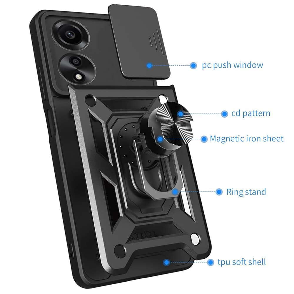 Techsuit Série CamShield Oppo A60 4G Černá - náhled 3