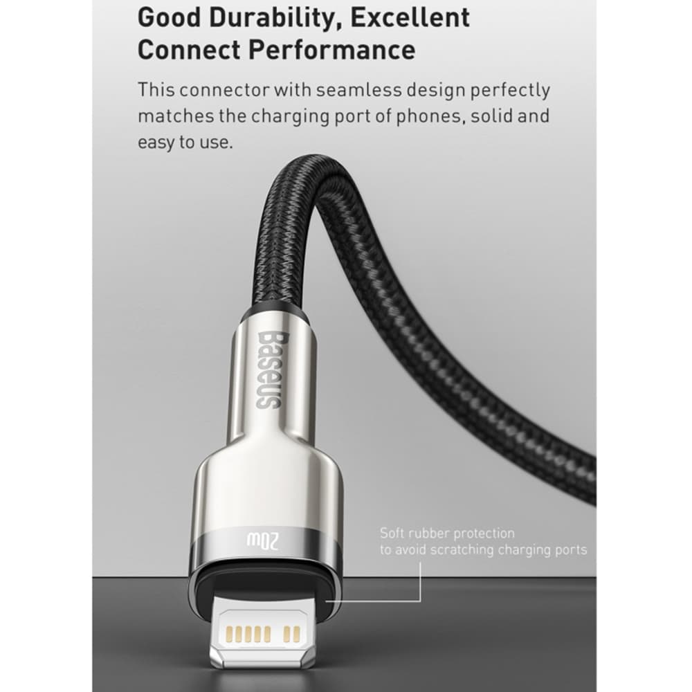 Baseus Kabel Cafule Type-C to Lightning 20W 1m Tmavě zelená - náhled 3