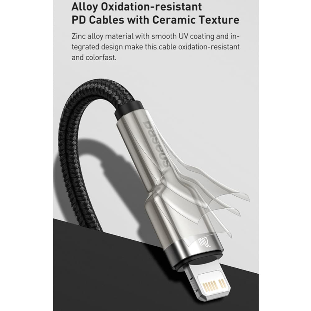 Baseus Cafule Metal Type-C Lightning 20W 2m fialový - náhled 3