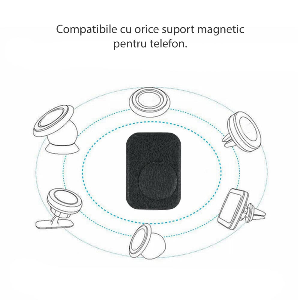 Techsuit 2ks Kovová destička MP02 PU kůže kryt Černá - náhled 3