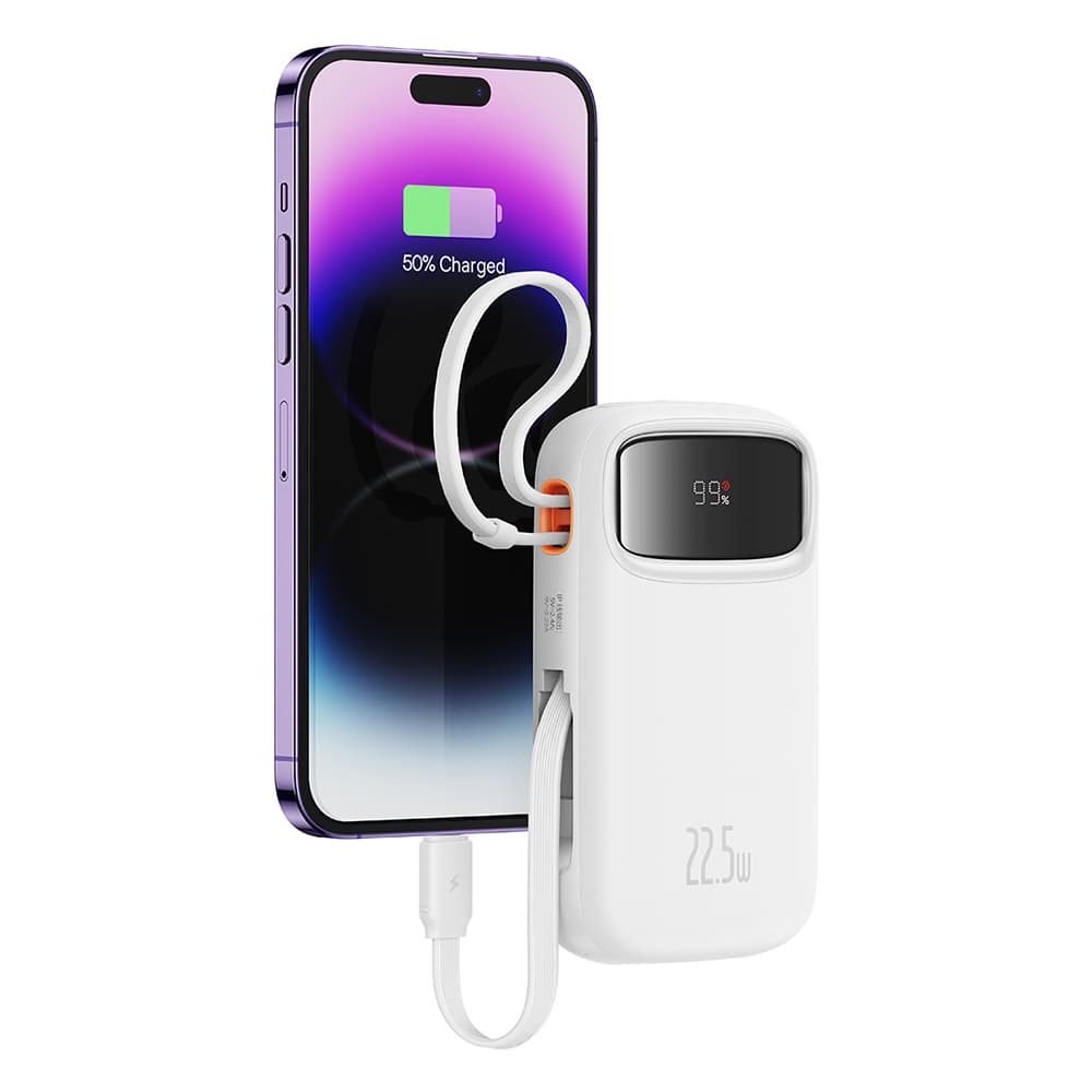 Baseus Power Bank Qpow Pro+ 10000mAh 22.5W White - náhled 3