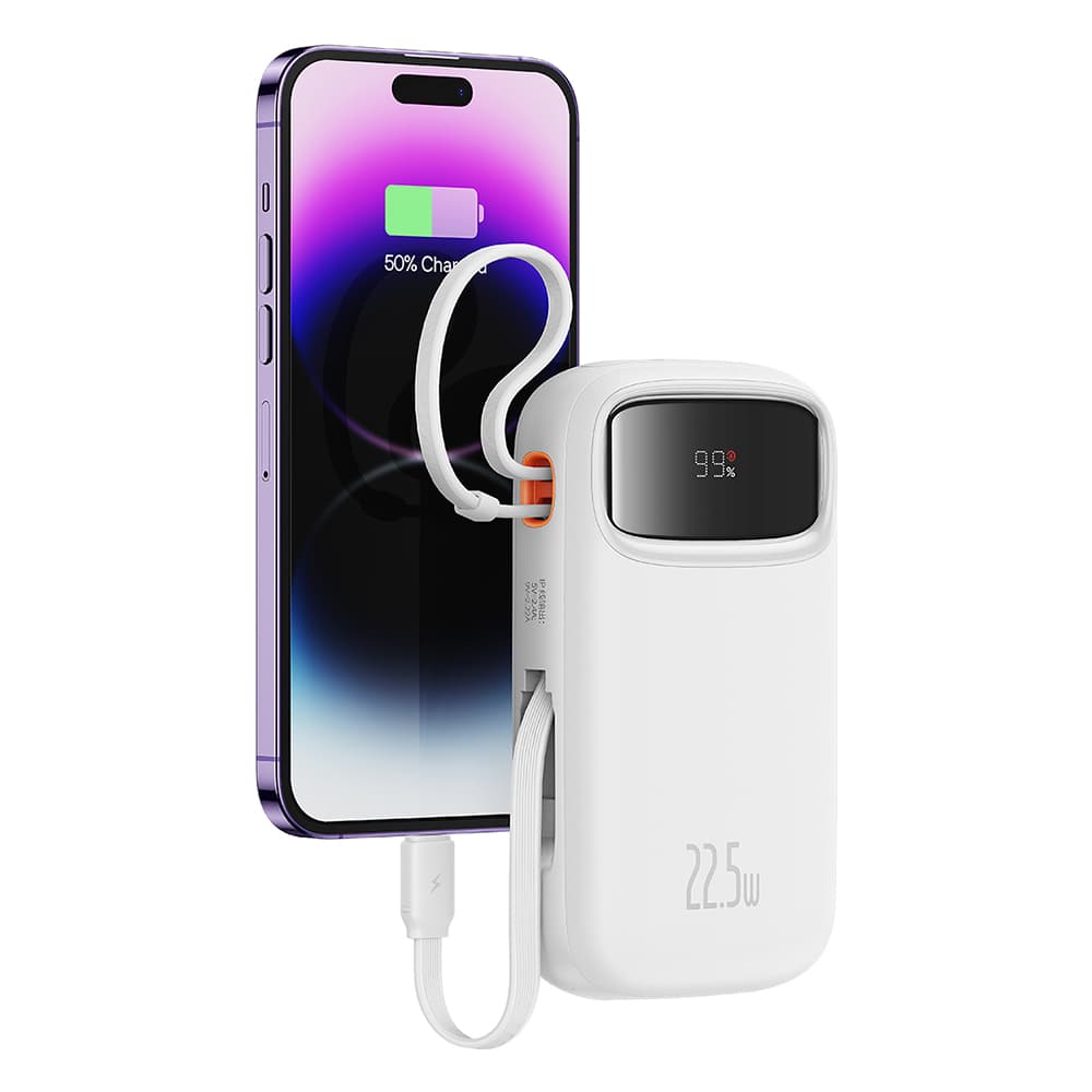 Baseus Power Bank Qpow Pro+ 20000mAh 22.5W Lightning White - náhled 3
