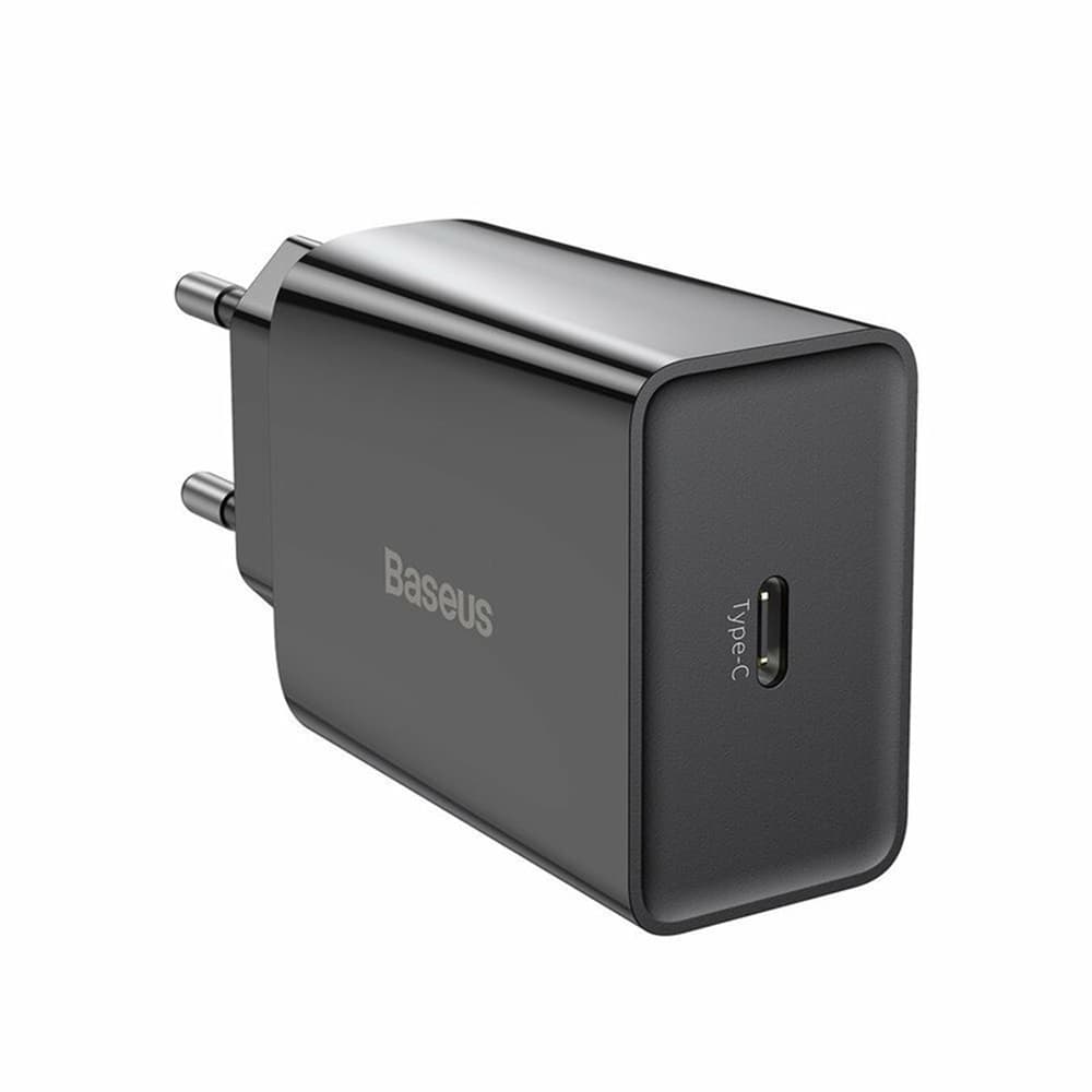 Baseus Speed Mini Nástěnná nabíječka 20W Type-C Černá - náhled 3