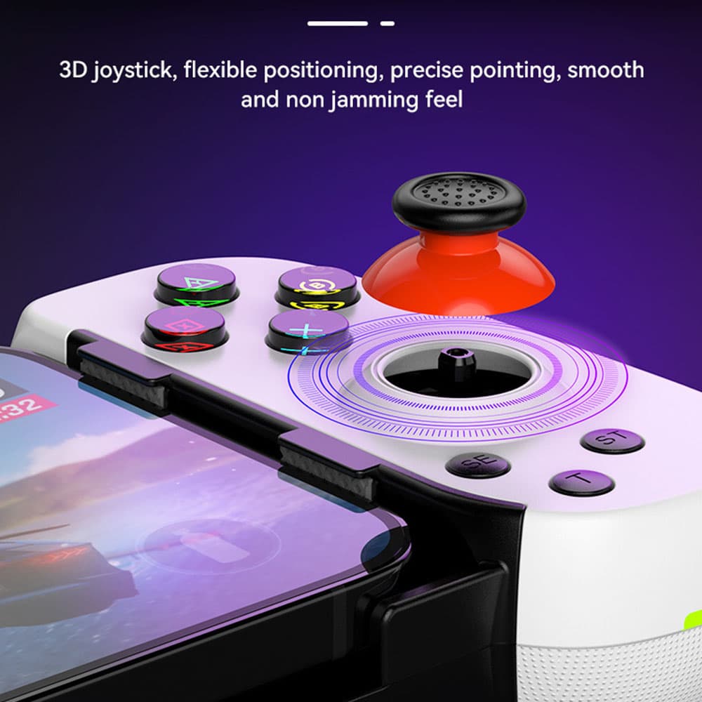 Techsuit Bezdrátový ovladač D6 DP pro telefony Bluetooth 400mAh Bílý - náhled 3