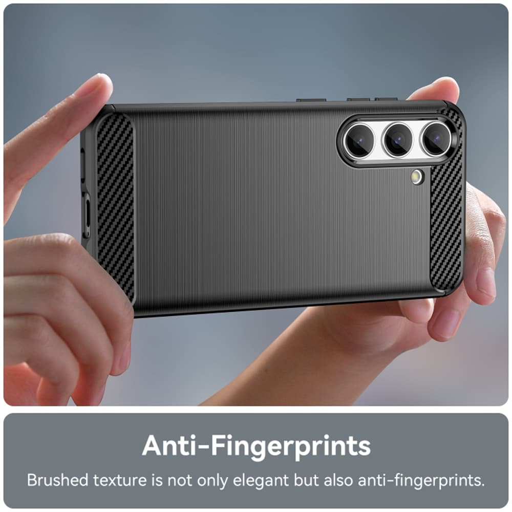 Techsuit Karbon Silikon Samsung Galaxy S24 FE Černý - náhled 3