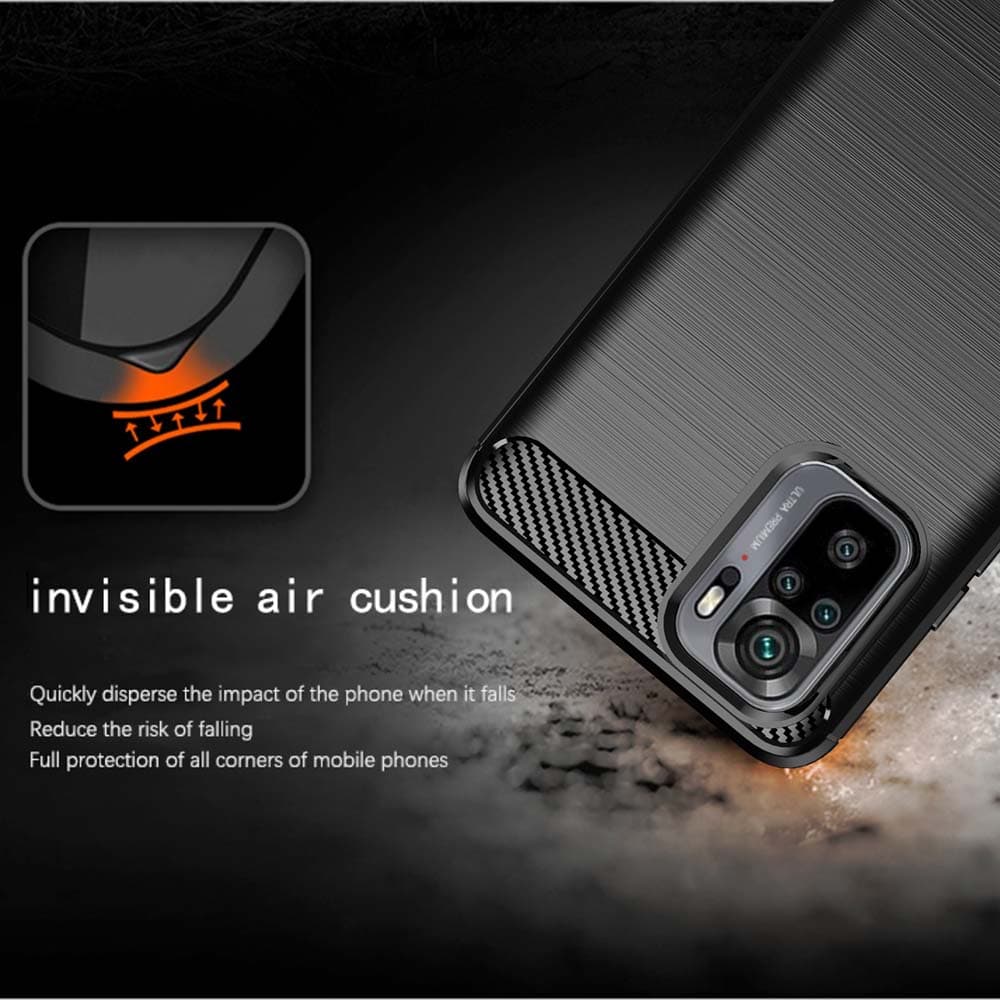 Techsuit Carbon Silicone Xiaomi Redmi Note 10 4G Note 10S Poco M5s černé - náhled 3