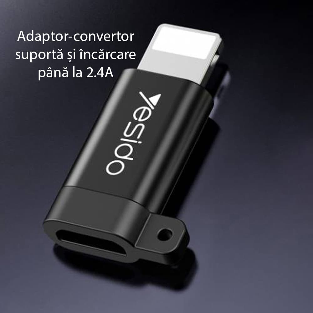 Yesido OTG Adaptér GS05 Lightning Micro USB 480Mbps Černý - náhled 3