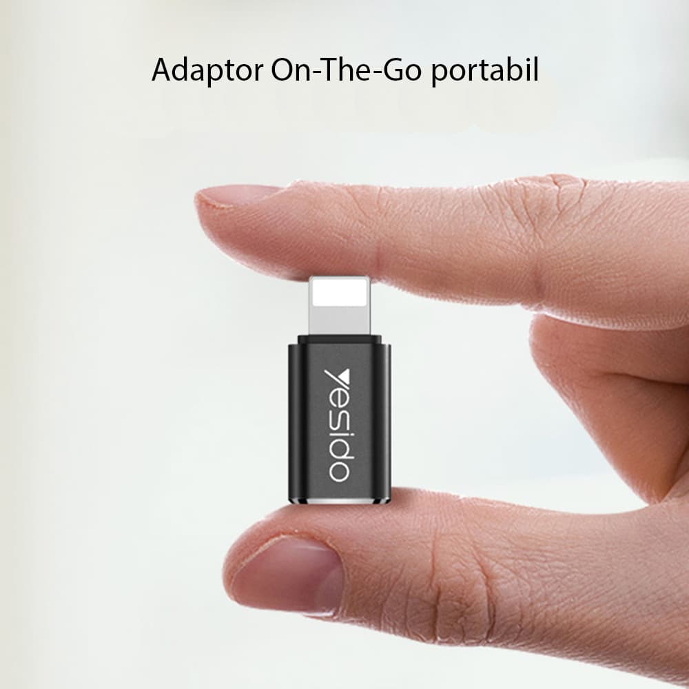 Yesido OTG adaptér GS03 Lightning Type-C 480Mbps Black - náhled 3