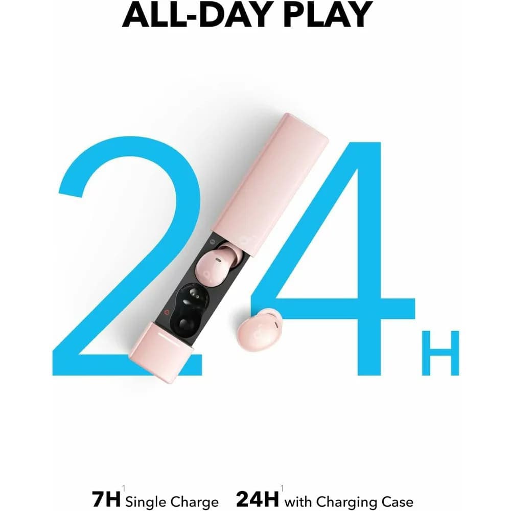 Anker bezdrátová sluchátka SoundCore A30i s mikrofonem růžová - náhled 3
