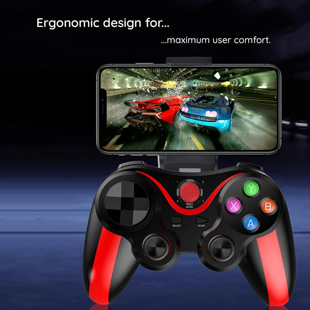 Techsuit Ovladač V13 Bluetooth 4.0 400mAh Červený - náhled 3