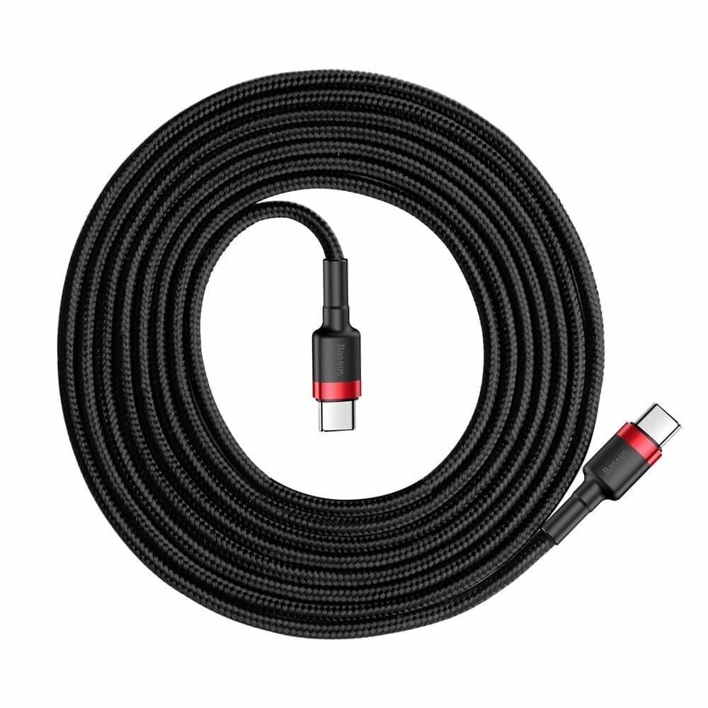 Baseus Kabel Cafule Type-C Type-C 60W 1m červeno-černý - náhled 3