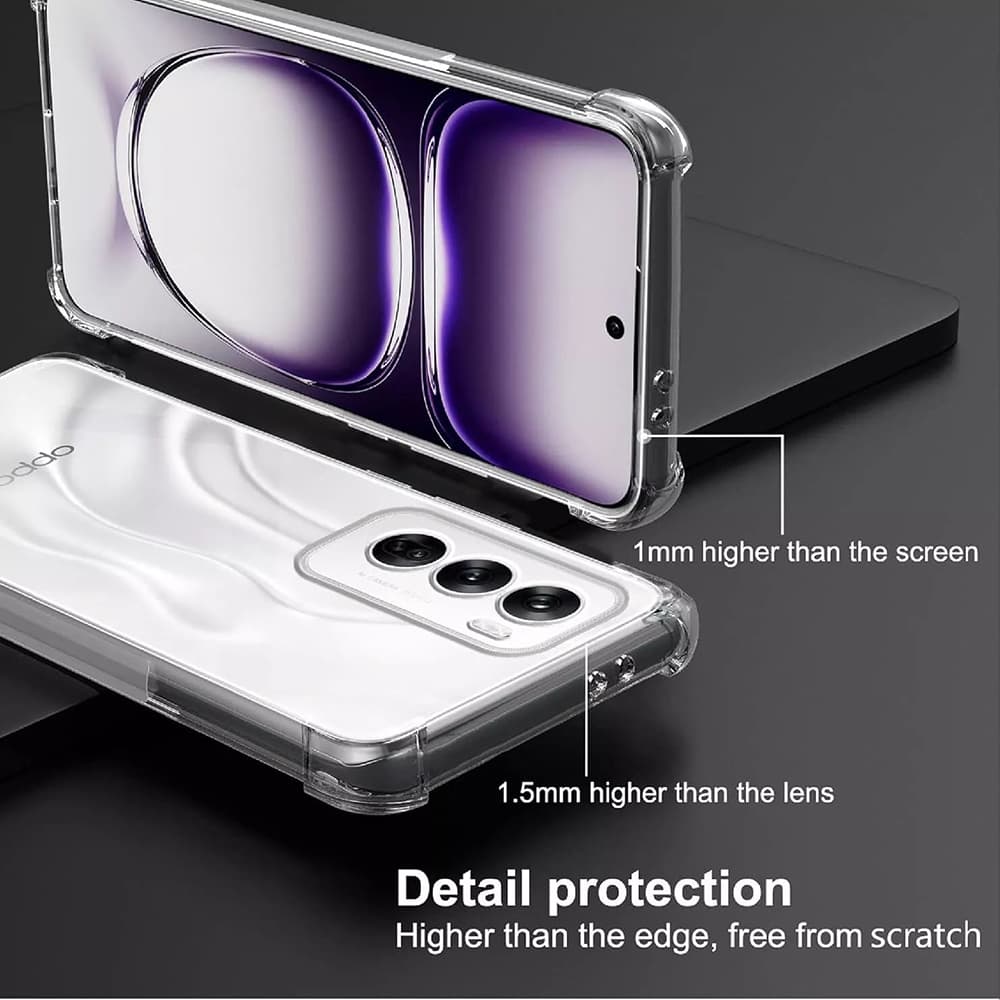 Techsuit Shockproof čirý silikonový obal Oppo Reno12 - náhled 3