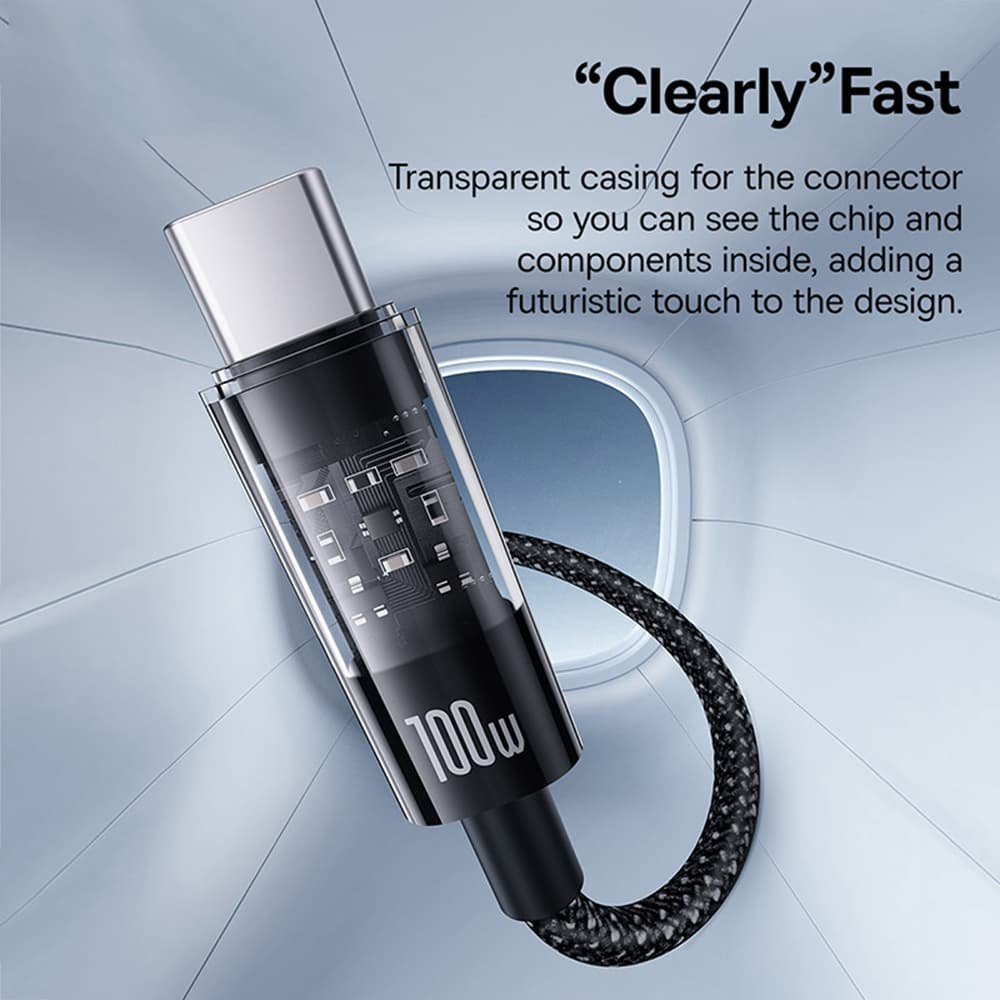 Baseus Datový kabel Gem USB Type-C 100W 1m Cluster Black - náhled 3