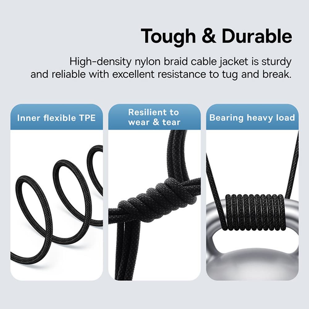Baseus Data Cable Gem Type C na Type C 100W 1m Cluster černý - náhled 3