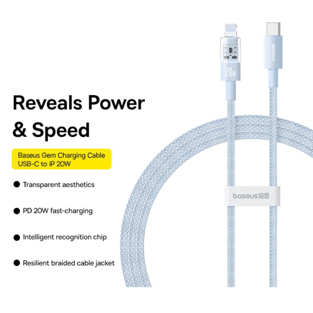 Baseus Kabel USB-C na Lightning 20W 2m Galaxy Blue - náhled 3