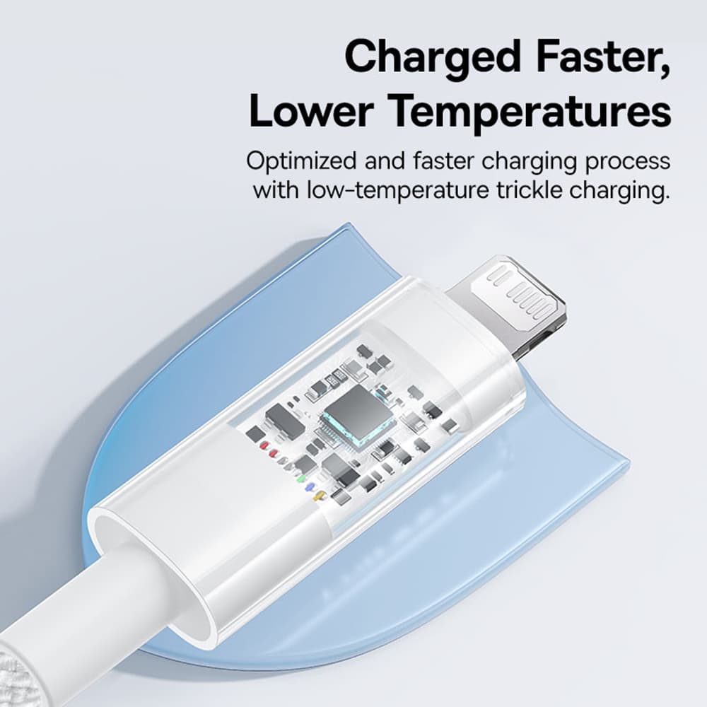 Baseus Data Cable Gem USB-C to Lightning 20W 2m Moon White - náhled 3