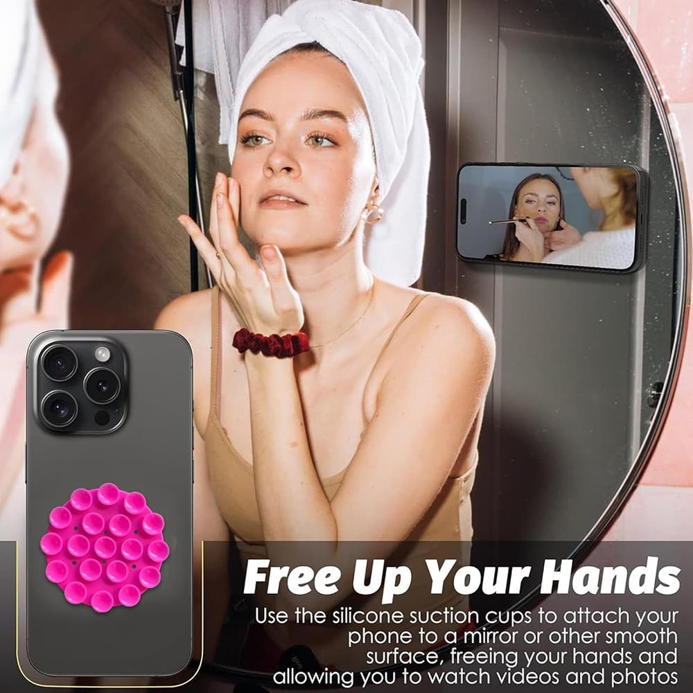 Techsuit Phone Holder (SC-CUP) přísavka silikon kulatá cyan - náhled 3