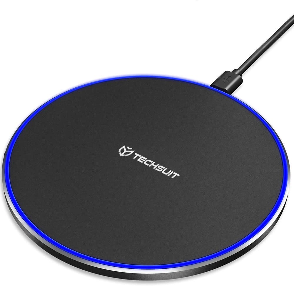 Techsuit Wireless Charger Premium CHWR031 RGB barvy 15W 3A černá - náhled 3