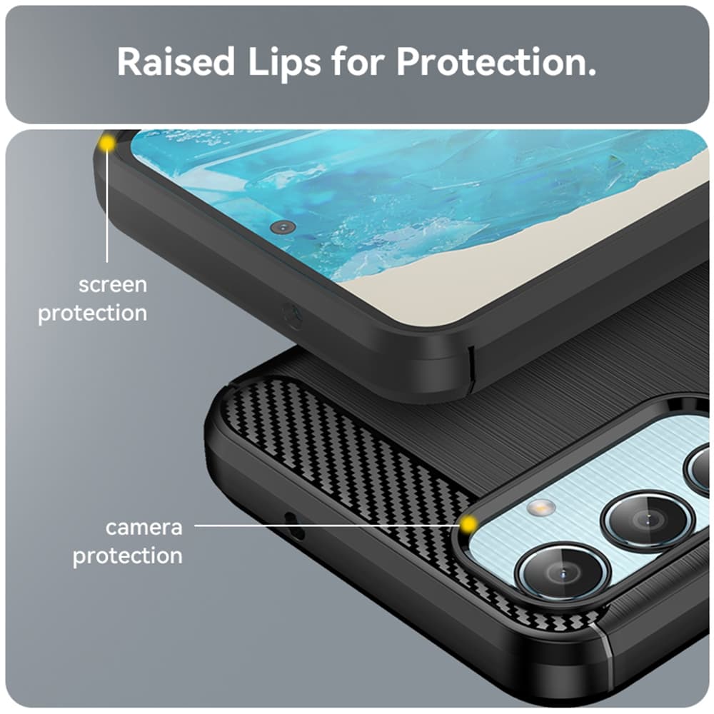 Techsuit Carbon Silicone pro Samsung Galaxy M35 černý - náhled 3