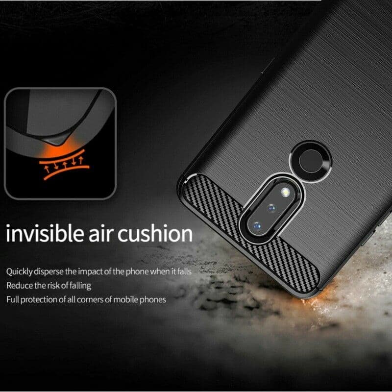TechSuit Karbon Silikon Nokia 2.4 Černá - náhled 3