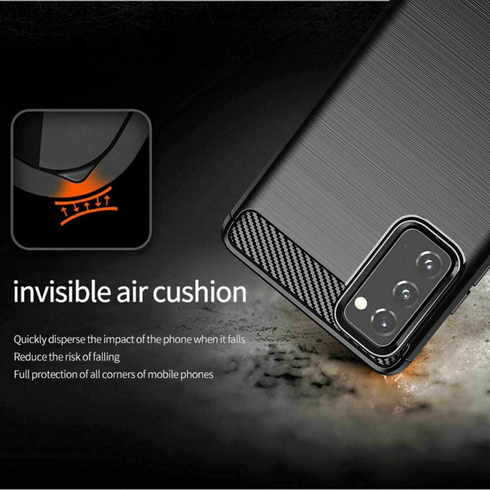TechSuit Carbon Silicone Samsung Galaxy S20 FE 4G S20 FE 5G Černá - náhled 3