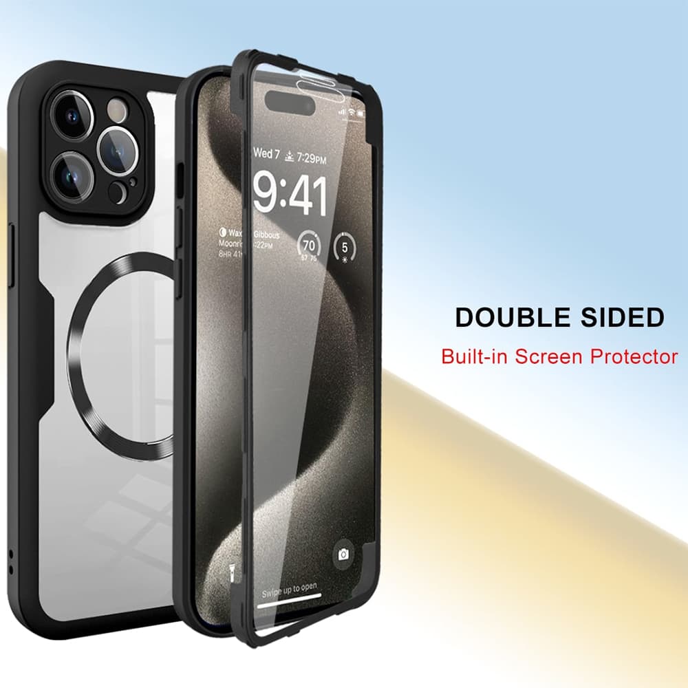 Techsuit ColorVerse 360 MagSafe Series + Ochranné sklo iPhone 16 Pro růžová - náhled 3