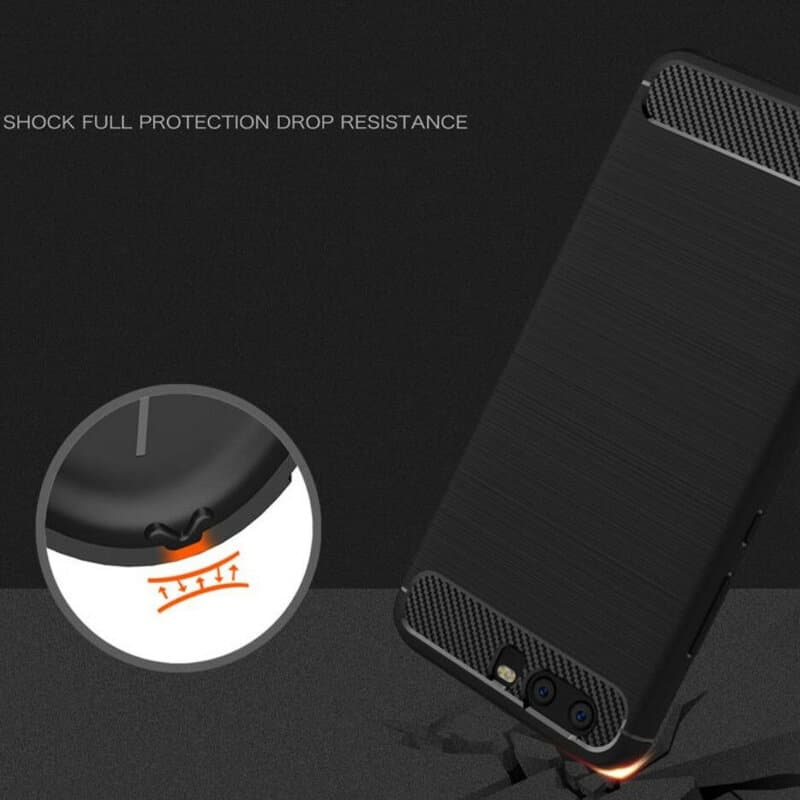 Techsuit Karbon Silikon Huawei P10 Plus Černý - náhled 3