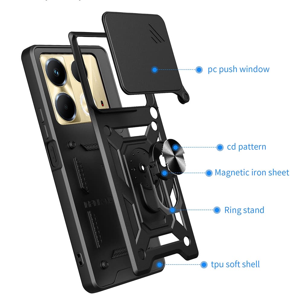 Techsuit CamShield Series pouzdro pro Infinix Note 40 černé - náhled 3