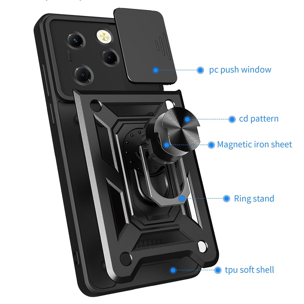 Techsuit CamShield Series pro Infinix Hot 40 40 Pro Tecno Spark 20 Pro růžově zlatá - náhled 3