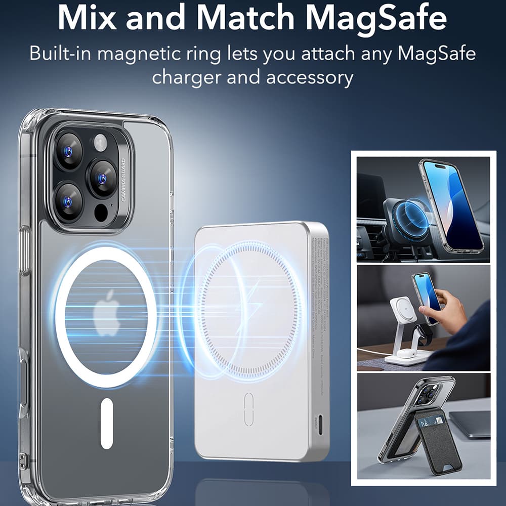 ESR Classic Hybrid HaloLock pro iPhone 16 Pro Max v matně průhledné - náhled 3