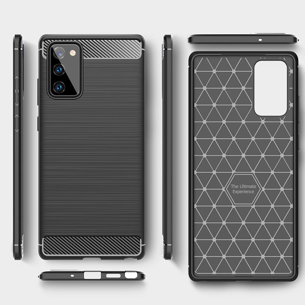 Techsuit Karbon Silikon Samsung Galaxy Note 20 Note 20 5G Černý - náhled 3