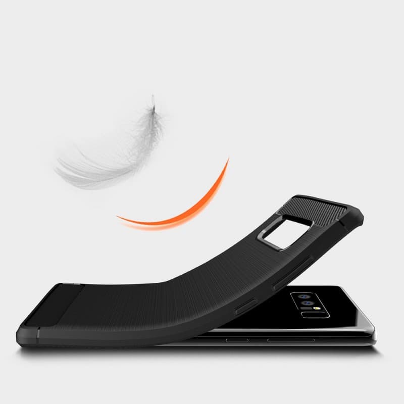 Techsuit Karbon Silikon Samsung Galaxy Note 8 Černý - náhled 3
