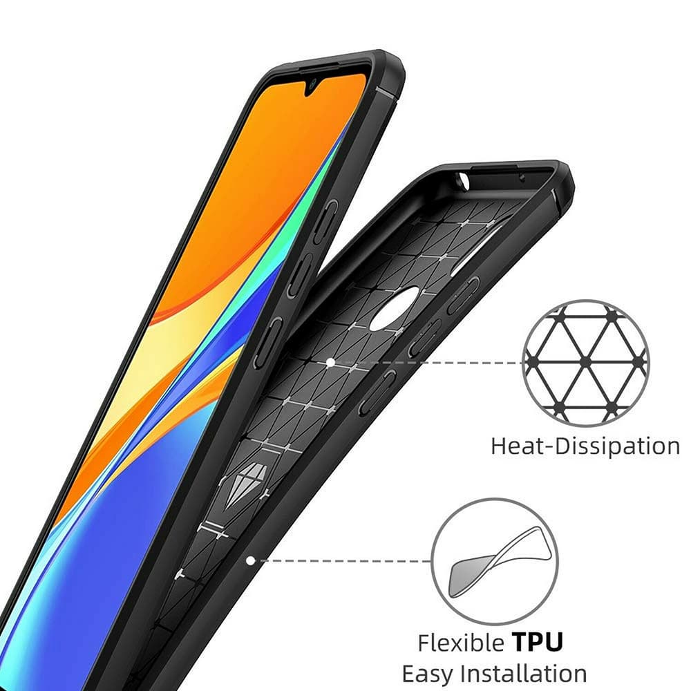 Techsuit Karbon Silikon Xiaomi Redmi 9C Redmi 9C NFC Černý - náhled 3
