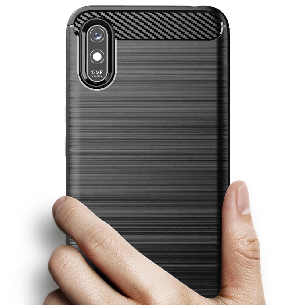 Techsuit Karbon Silikon Xiaomi Redmi 9A Redmi 9AT Černý - náhled 3
