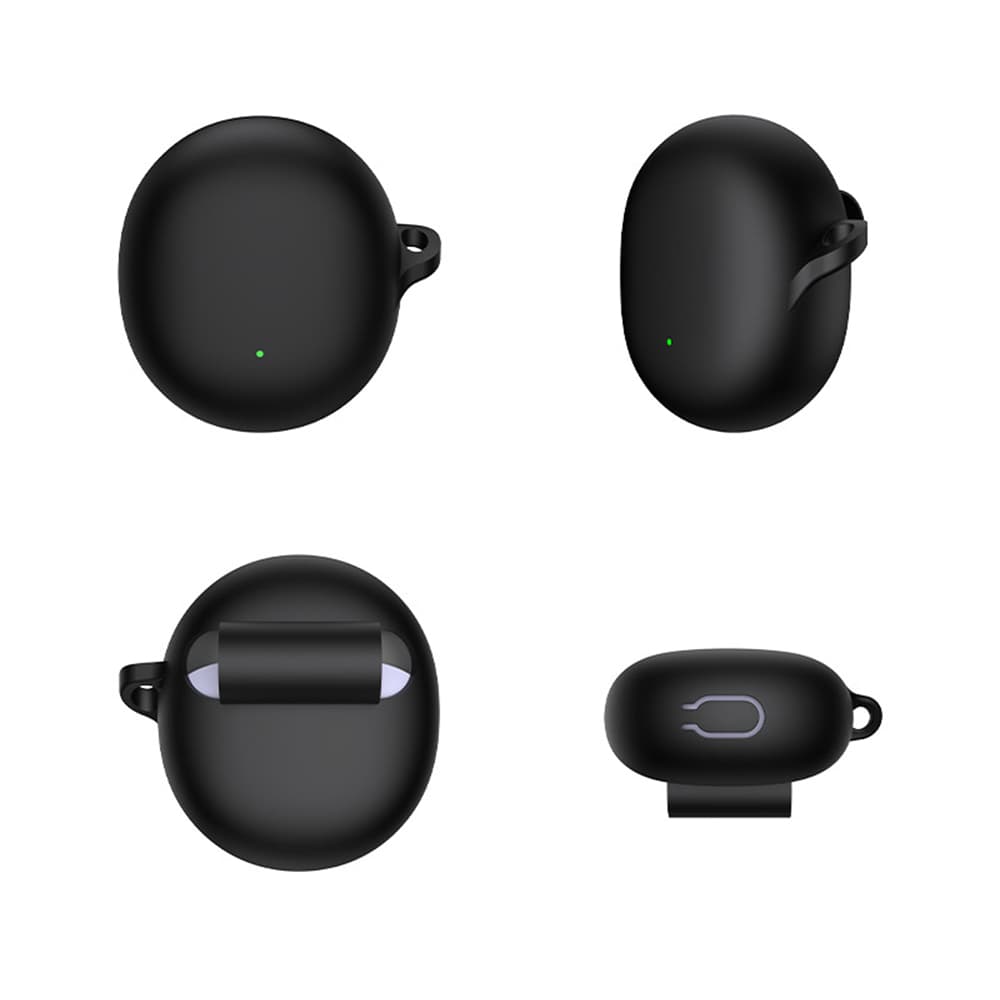 Techsuit silikonové pouzdro pro Oppo Enco Air3 hladký ultratenký materiál černá - náhled 3