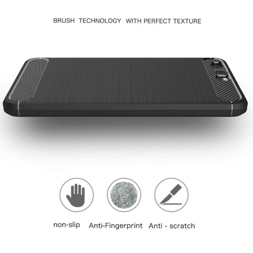 Techsuit Karbon Silikon Huawei P10 Černý - náhled 3