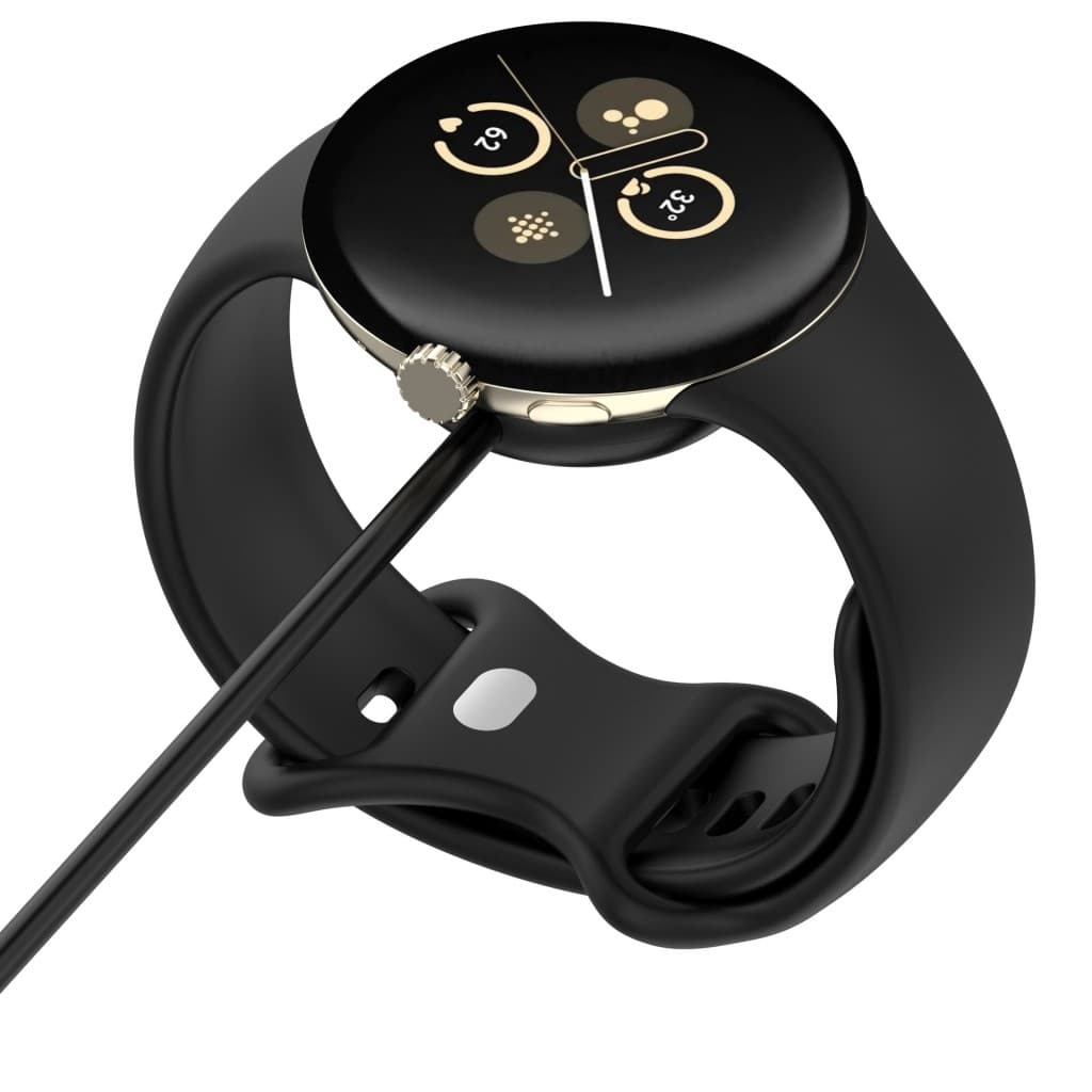 Techsuit SmartWatch bezdrátový nabíjecí kabel pro Google Pixel Watch 3 2 Fitbit Ace LTE USB černá - náhled 3