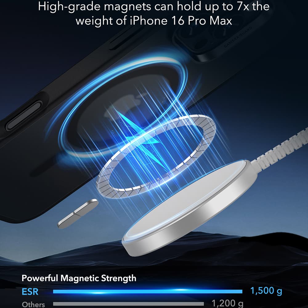 ESR Classic Hybrid HaloLock iPhone 16 Pro Max Matná černá - náhled 3