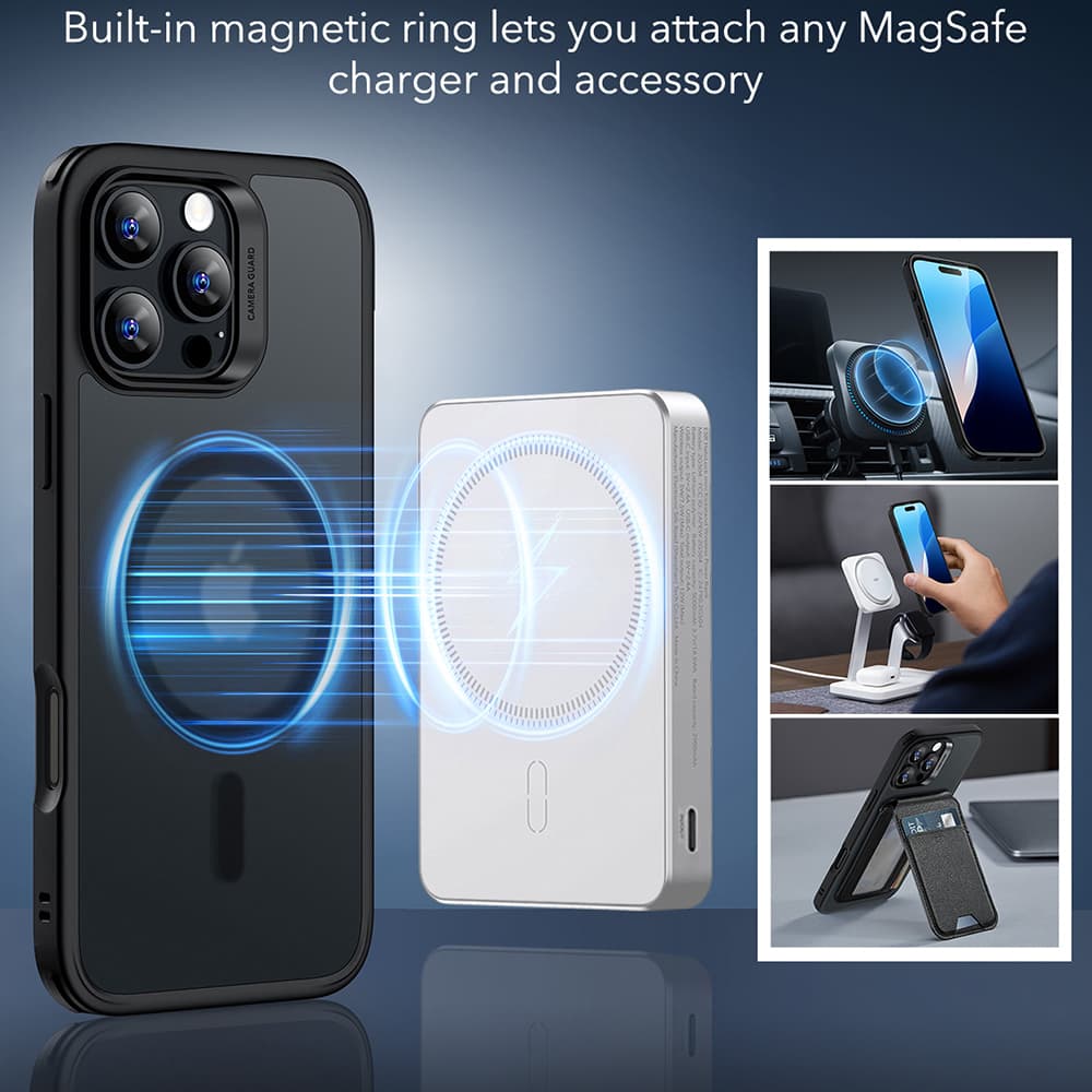 ESR Classic Hybrid HaloLock iPhone 16 Pro Matná černá - náhled 3