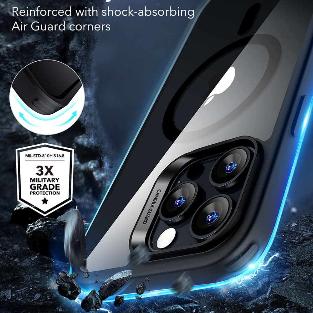 ESR Classic Hybrid HaloLock iPhone 16 Pro Čirá černá - náhled 3